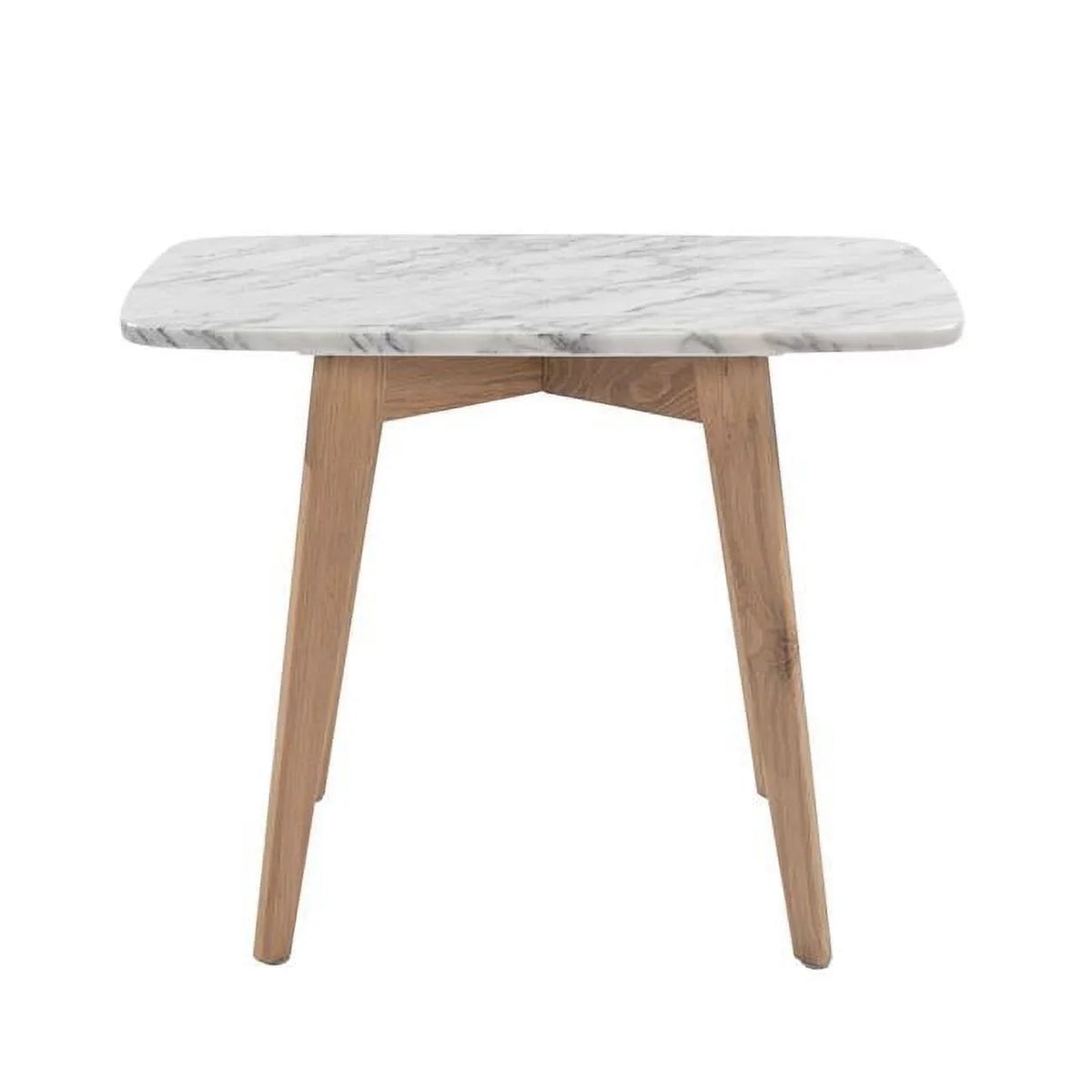 21 x Italian with Cima in. White Rectangular Oak Carrara Table 12 Marble Legs