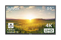 Restored Brightness, Smart Outdoor (Refurbished) TV, Bluetooth 55" Waterproof High Pool Outdoor APP, TV, SYLVOX 4K 2000nits UHD Support Series Outside Sun IP55 Full WiFi Built-in Television