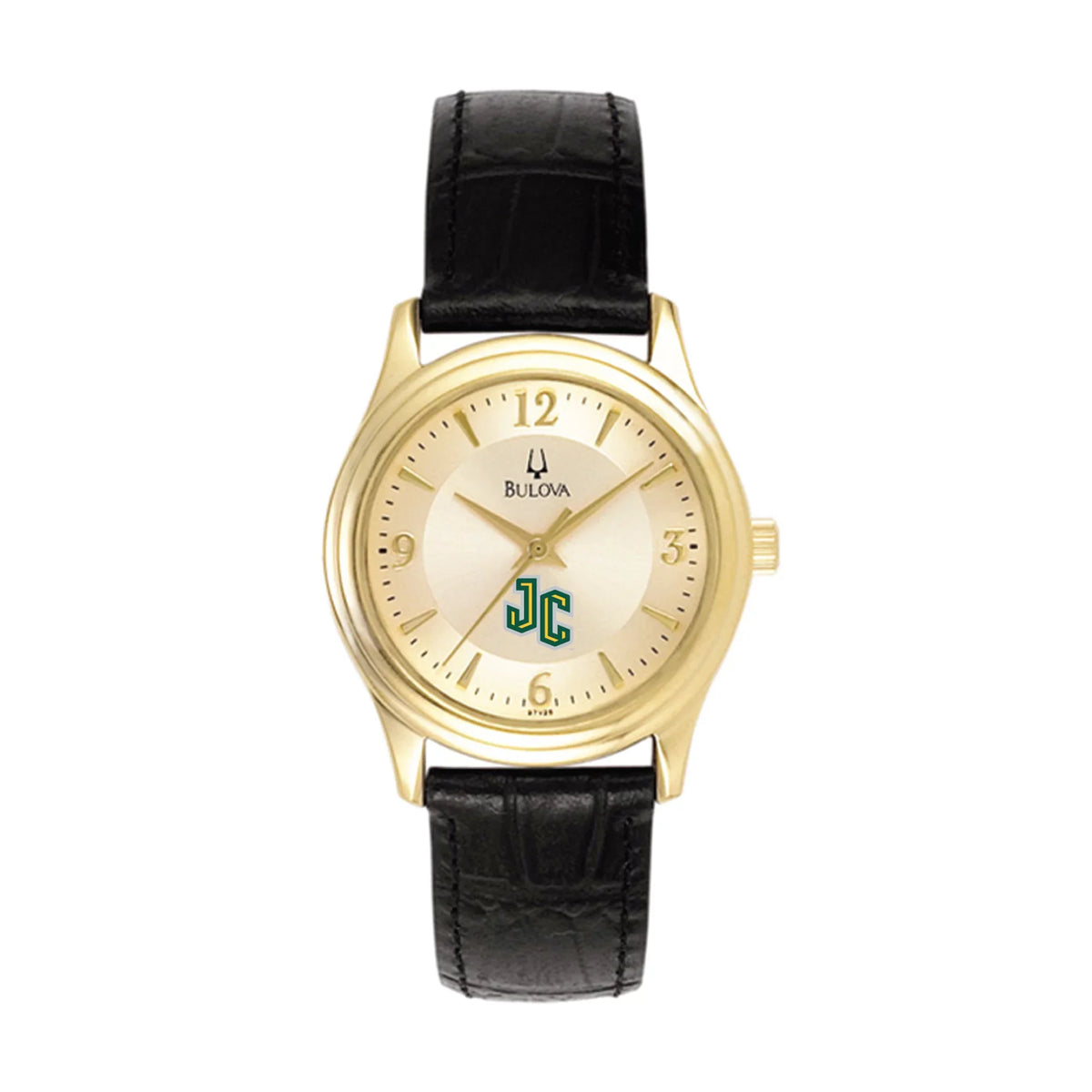 City Watch Gothic Leather Band Steel Bulova Women's with Gold/Black Stainless Knights New Jersey