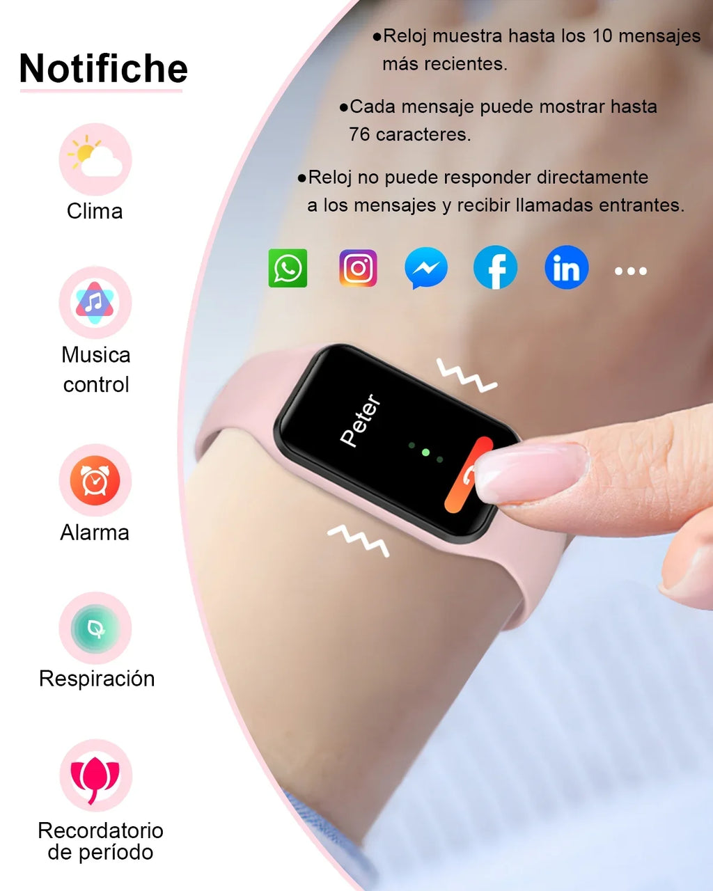 Smart HD Pedometer, with Android Waterproof, Tracker iOS,Pink 1.47 Compatible and Inch Calorie Modes Sports Men 24 Fitness , Watch - IP68 for Women Screen,with