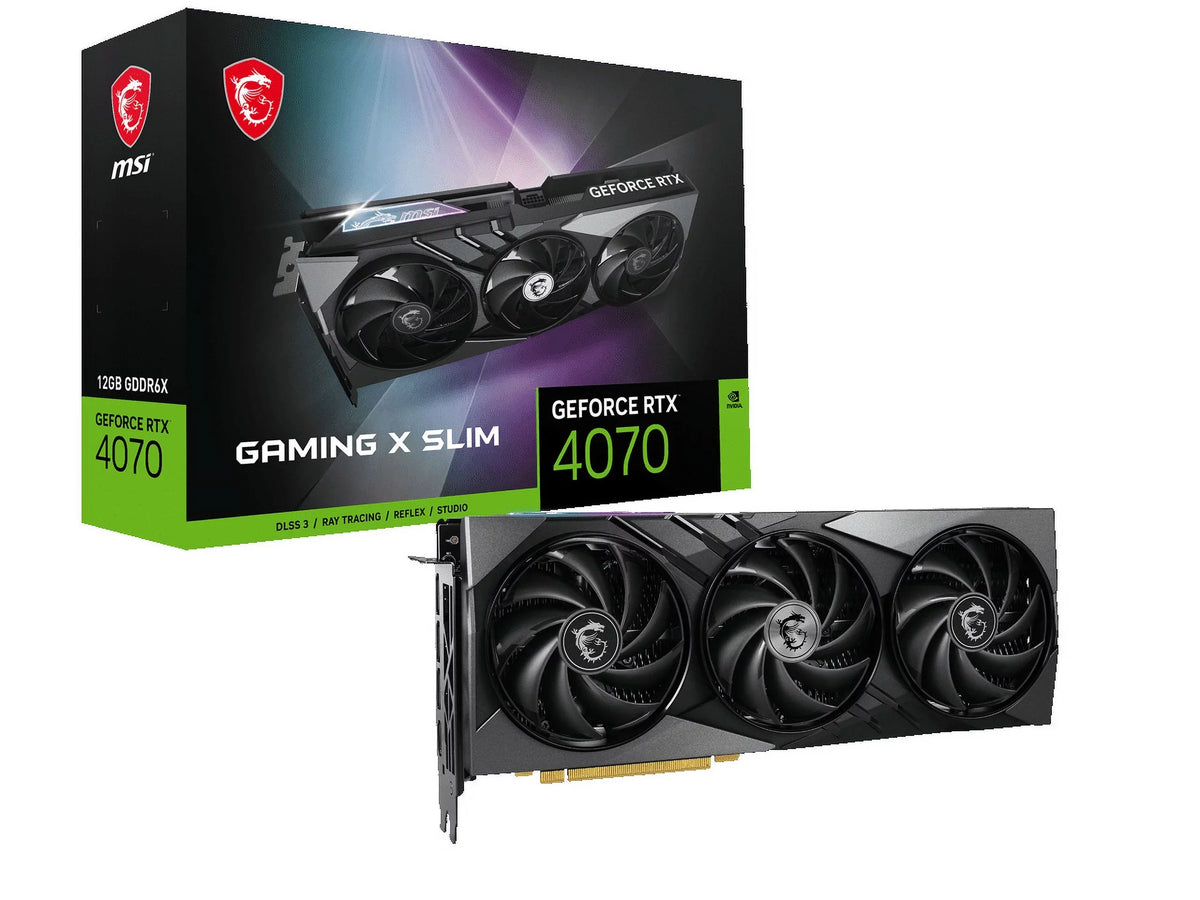 Graphics (RTX HDMI/DP Slim Lovelace 4070 Ada TORX RTX Nvlink 4.0 GDRR6X 192-Bit GeForce Card MSI Gaming X 4070 Architecture Gaming 12G) Fan 12GB
