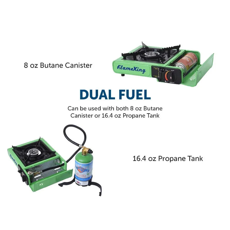 Stove Portable with Multi Butane Burner Case Camping Propane Fuel or Carry