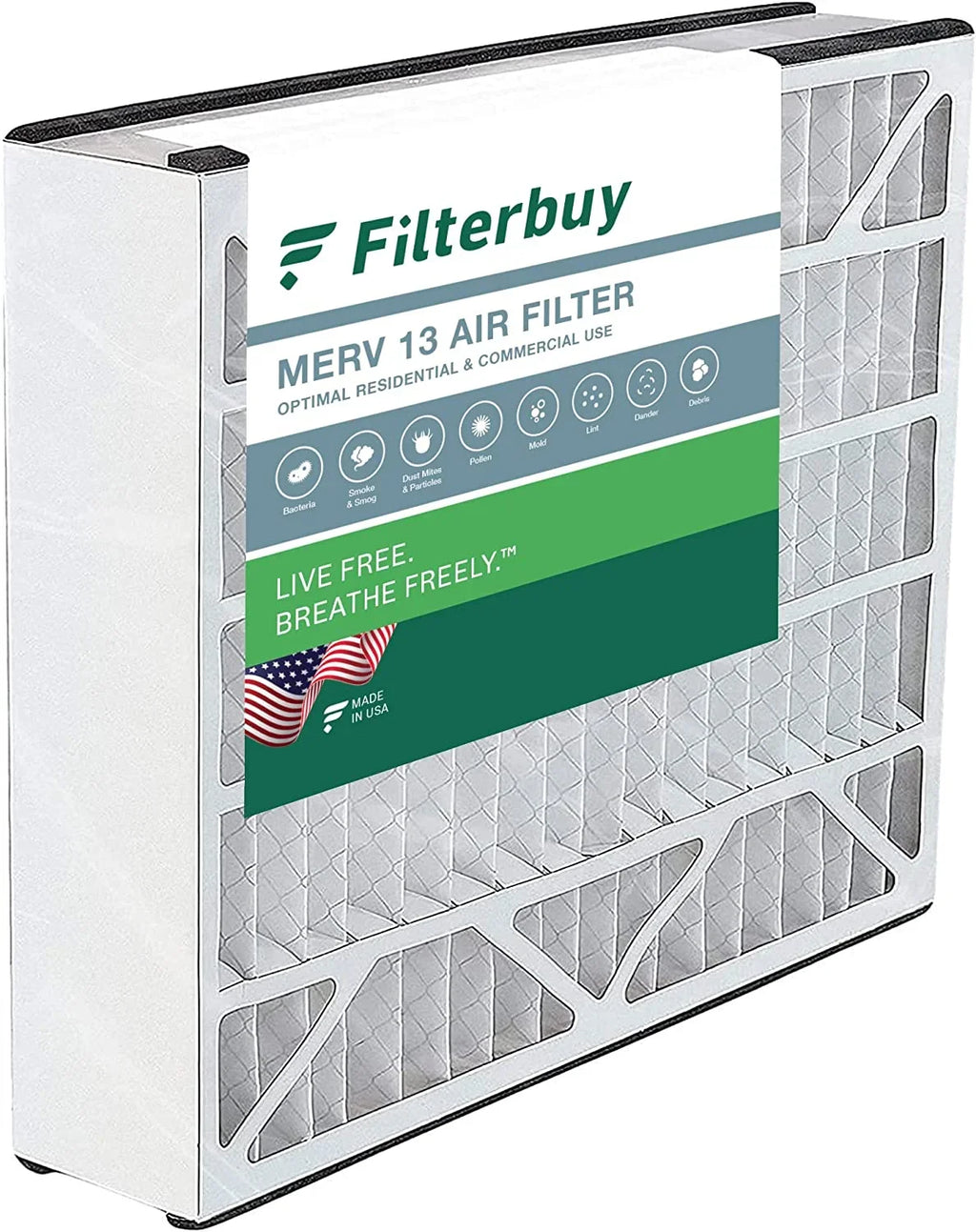 Filterbuy Pleated Bear for Air HVAC 13 Air (1-Pack) Trion Filters 255649-103 20x20x5 AC MERV Furnace
