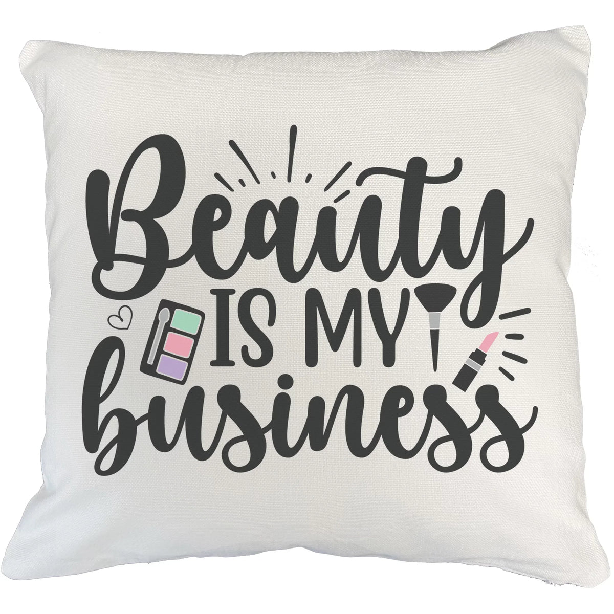 Palette, Business Lipstick & or Pink Beauty w/ Lovers, Artist IN Brush Themed Eyeshadow for White - Design Makeup My for Merch Beauty 20X20 Cover, Makeup Is Pillow Gift Cosmetologist,