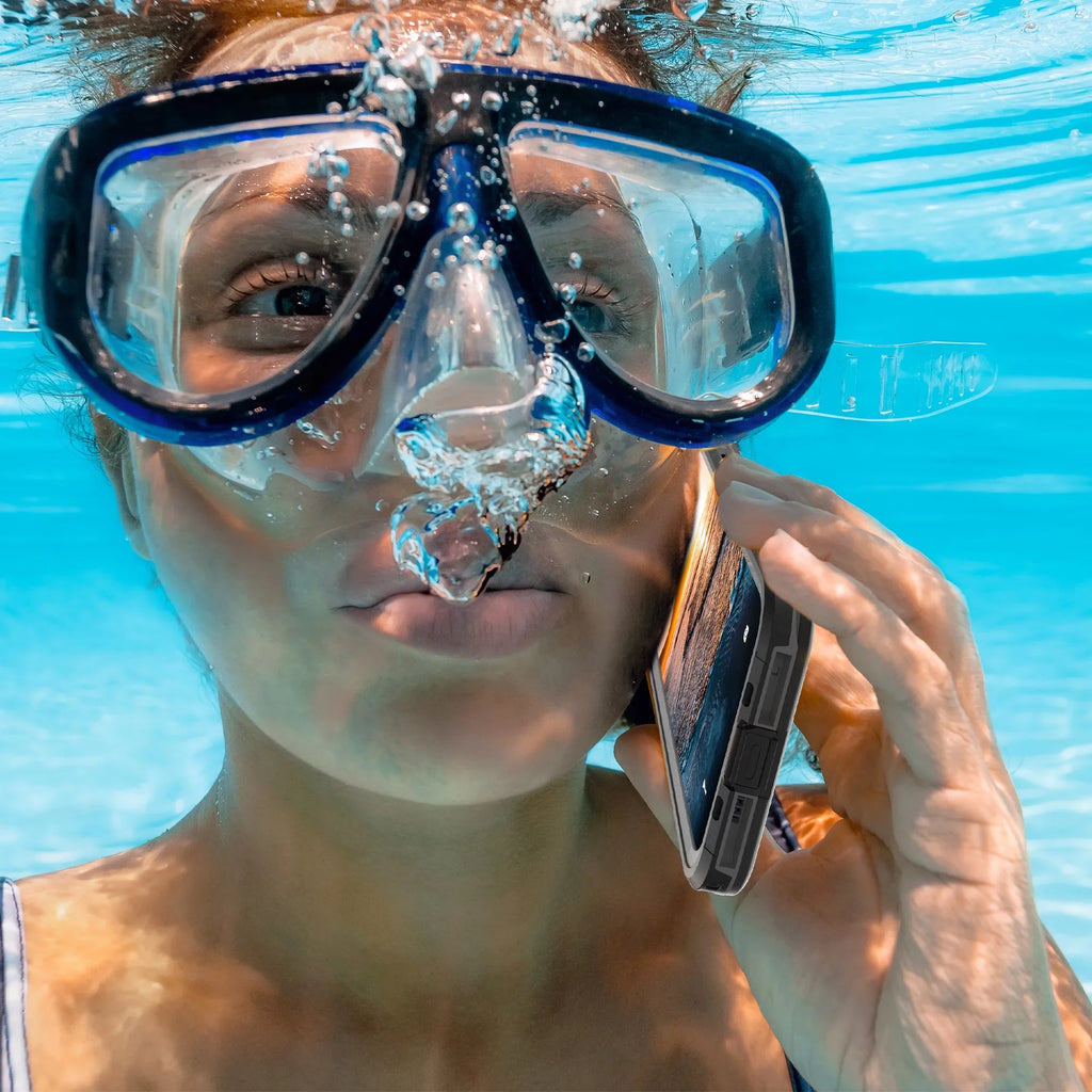 Underwater for 6.7inch,Black Waterproof Proof - Military 15 ELEHOLD for Rugged Plus Screen 15 Magnetic Plus IP68 Protector Duty iPhone Case Built-in Full-Body Drop Shockproof Case, Heavy iPhone