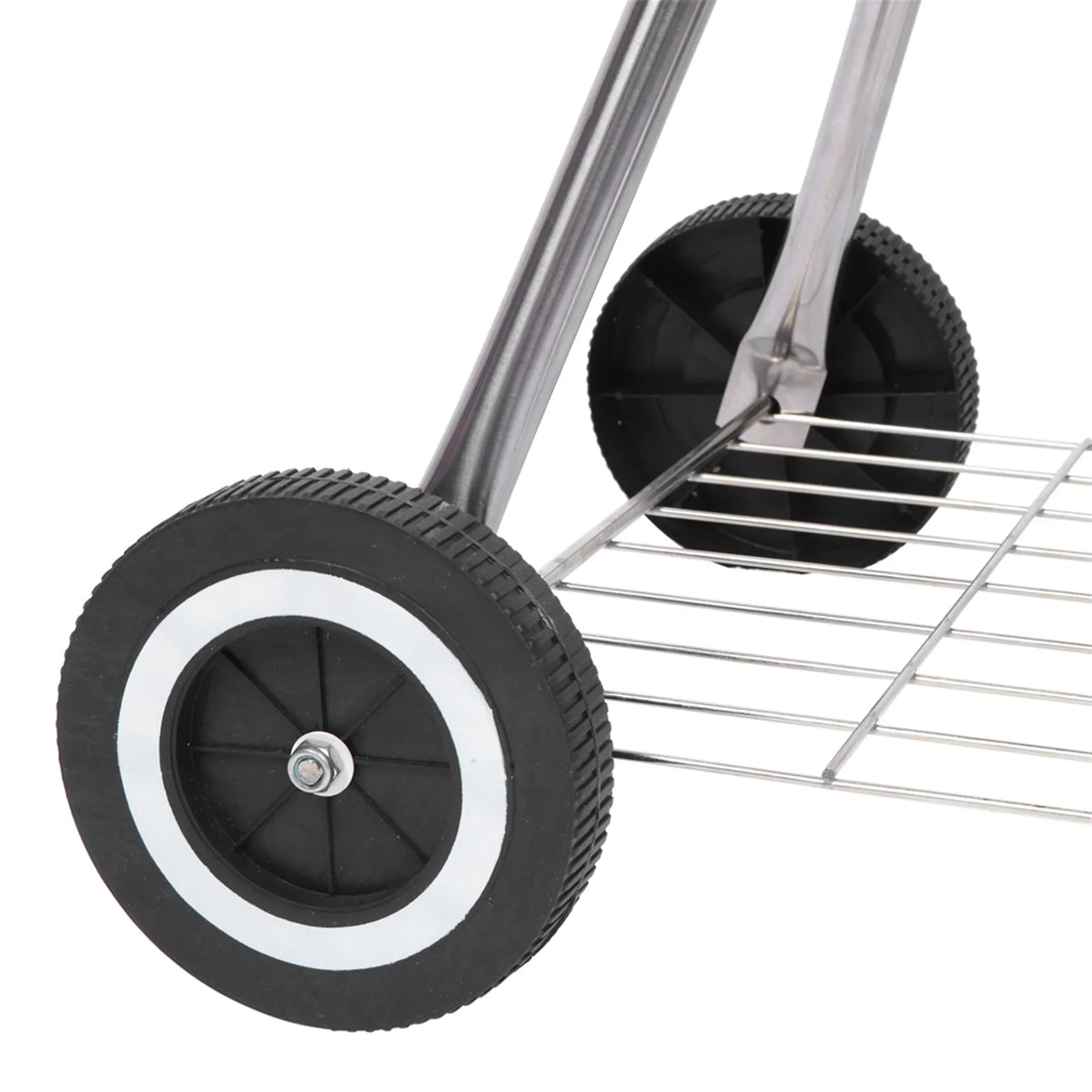 Storage Cooking Grill Camping Grill Grill Grate Wheels, Steel inch Outdoor 18 with Charcoal BBQ w/ on Area,