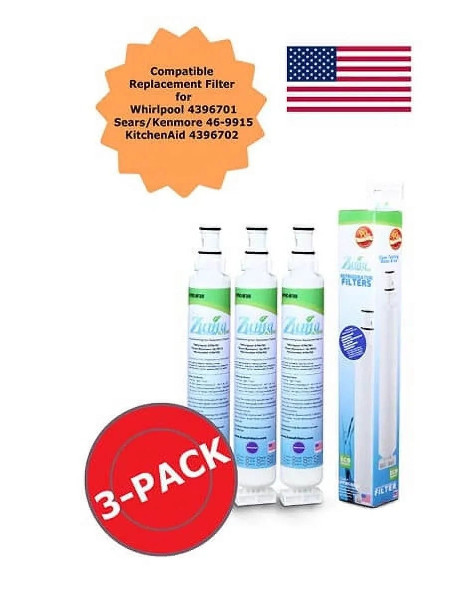 ZUMA Model # , - U.S.A. Ice 6701 and , , with Water Whirlpool® Filter OPFW3-RF300 - Made 3 Compatible Brand Pack in