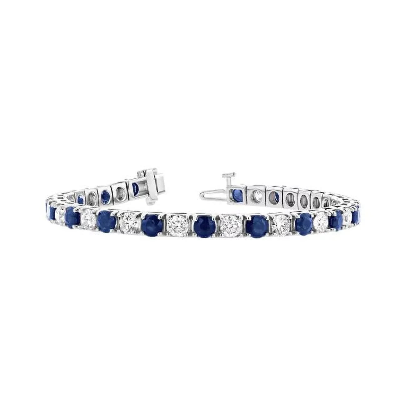 & Louis Bracelet, CTW Diamond Gold BB45SD-WG Creations White 14K Sapphire 6.25 Diamond