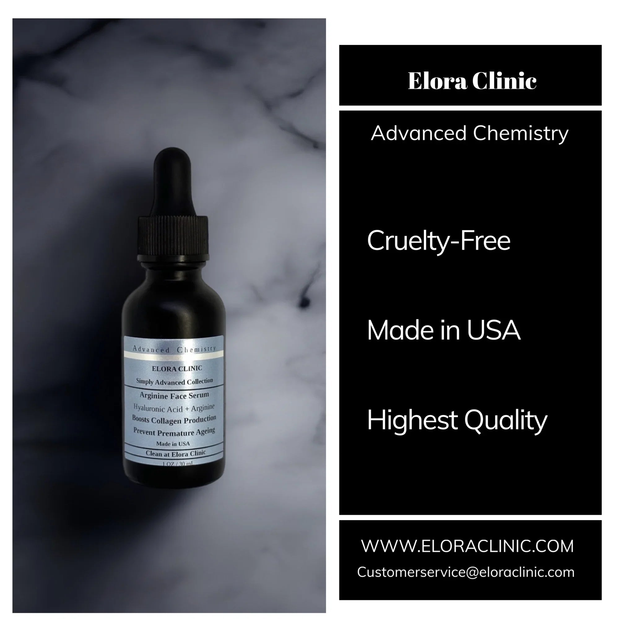 Oil Free Arginine - Soothing - - Acid + Hydrating Arginine Clinic Acid Elora - & Hyaluronic Hyaluronic Serum Arginine + Based Water