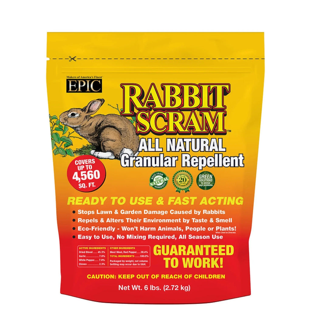 To Ready Natural Scram Bag, EPIC 6lbs Repellent Outdoor All Use Animal Granular Resealable Rabbit
