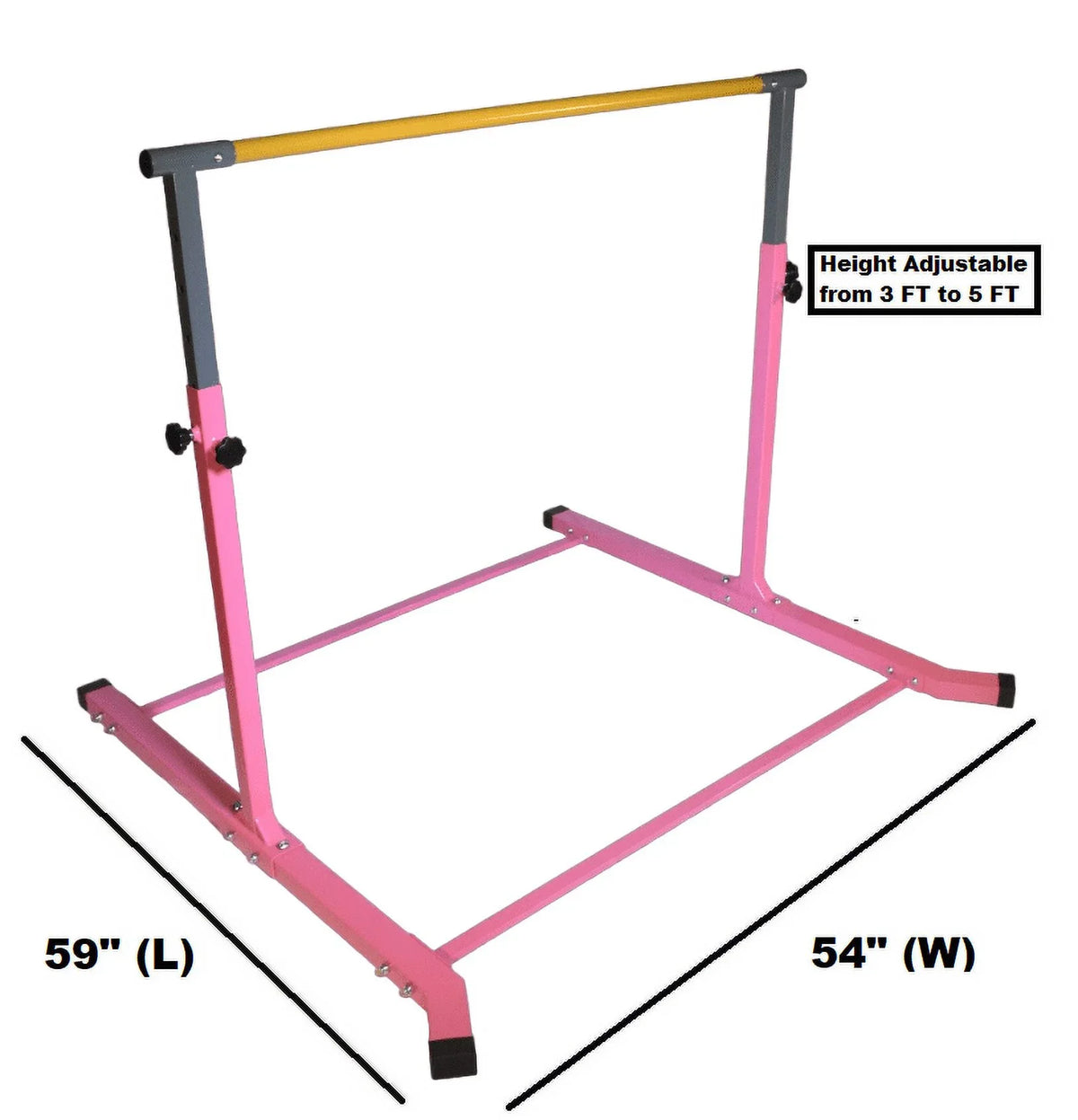 Bar Gymnastics 5 Bar for (Pink) Kip Strong to Equipment Legs Training, Star-TD Curved Gymnastics Home Gymnastic Junior Expandable Gym Adjustable Heavy Kids Height FT Duty 3 Training 5 Horizontal FT