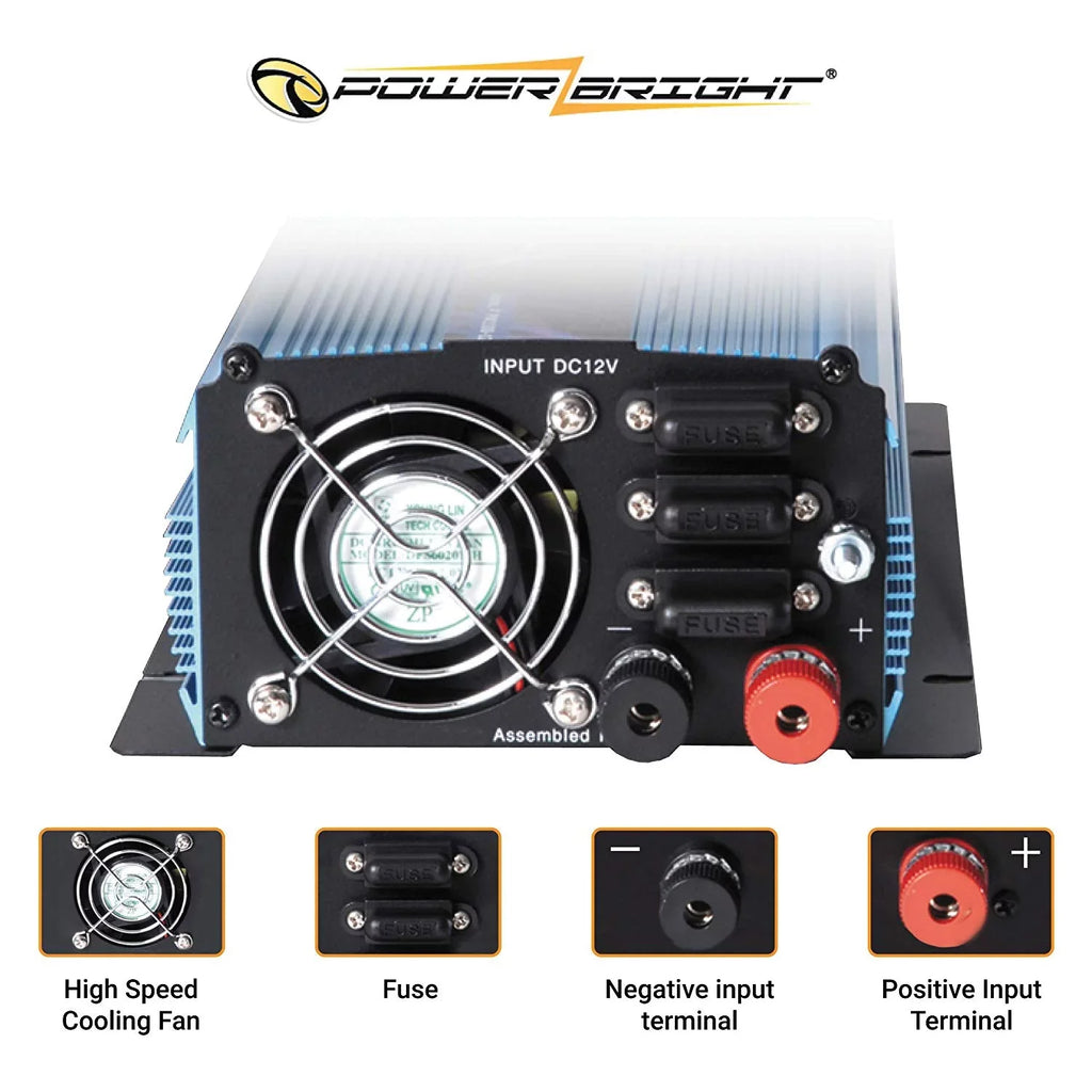 Inverter (1,100 brightâ„¢ 12-volt Sine Watts) bright™ Modified Wave