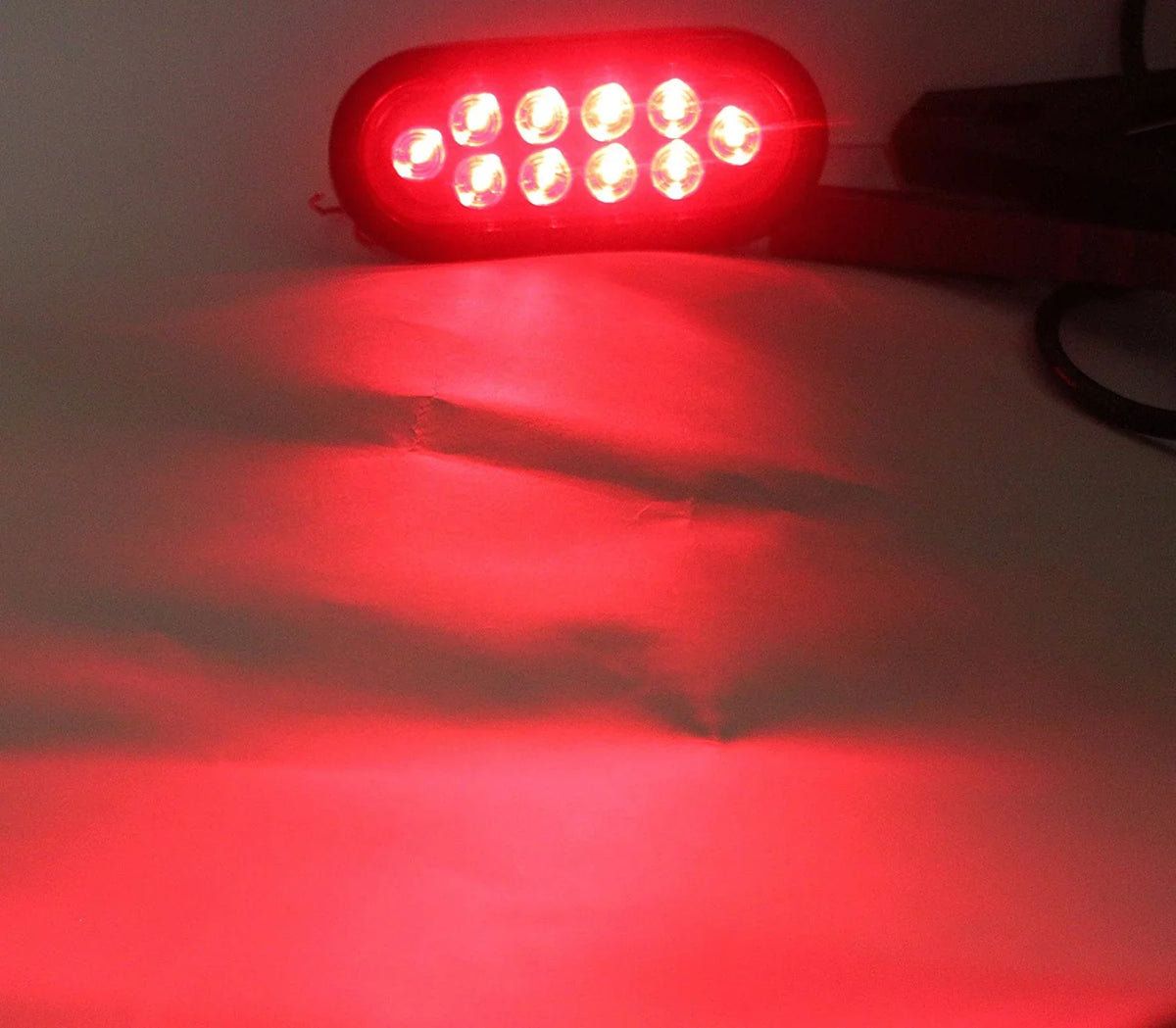 Approved ( Light Red Marker Solid Brake ) Truck LED Pieces Stop 2 Jeep for DOT Grommet SAE w Signal Trailer Tractor Oval Kit Pigtail Pair 6" Tail Turn
