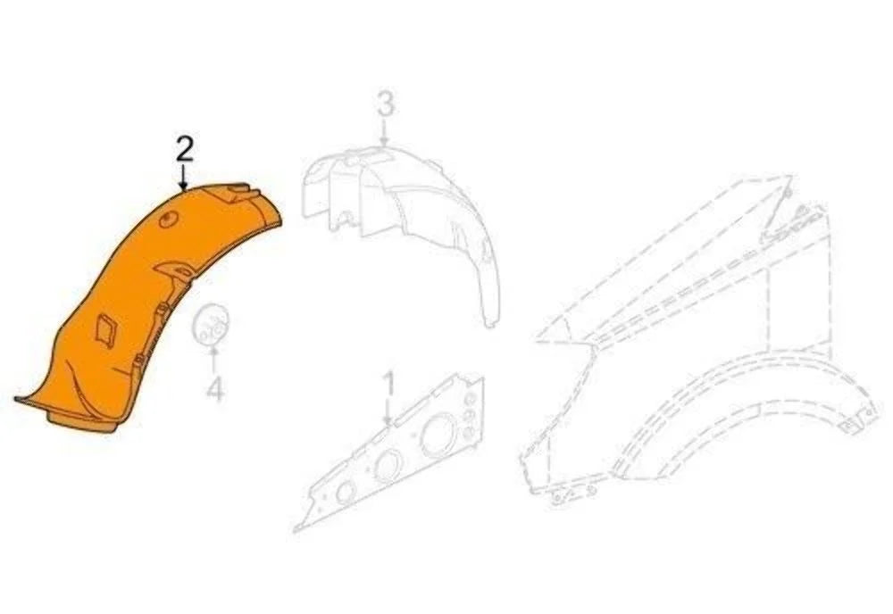 Liner 2500 Driver Fender Sprinter Genuine Left Mercedes 3500 Wheelhouse Inner