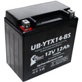 YZF1000R Maintenance Activated, 12V, Battery 1998 1000 Factory Battery 12AH, UpStart Replacement Motorcycle - UB-YTX14-BS Free, Yamaha CC