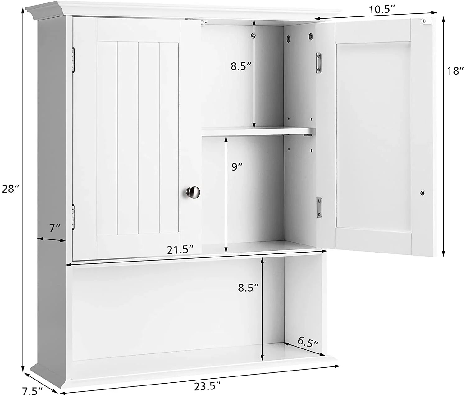 Shelves, Wall Multipurpose Room, Living for Cabinet Cabinet Hanging & Storage Bathroom Doors Wall Bathroom Kitchen Mounted Cabinet, Bathroom Wooden Cabinet Medicine with Storage