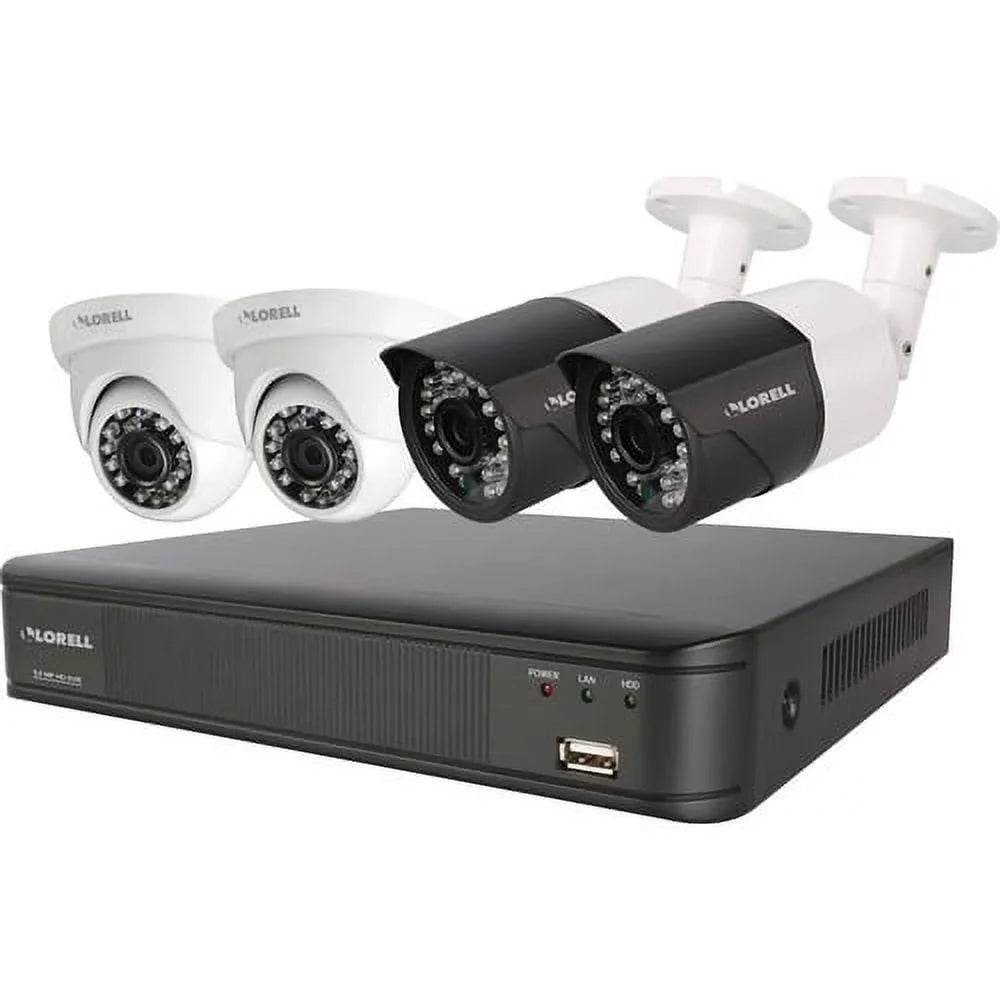 Camera Megapixel Weatherproof Digital Security Recorder, 5 System Video Lorell