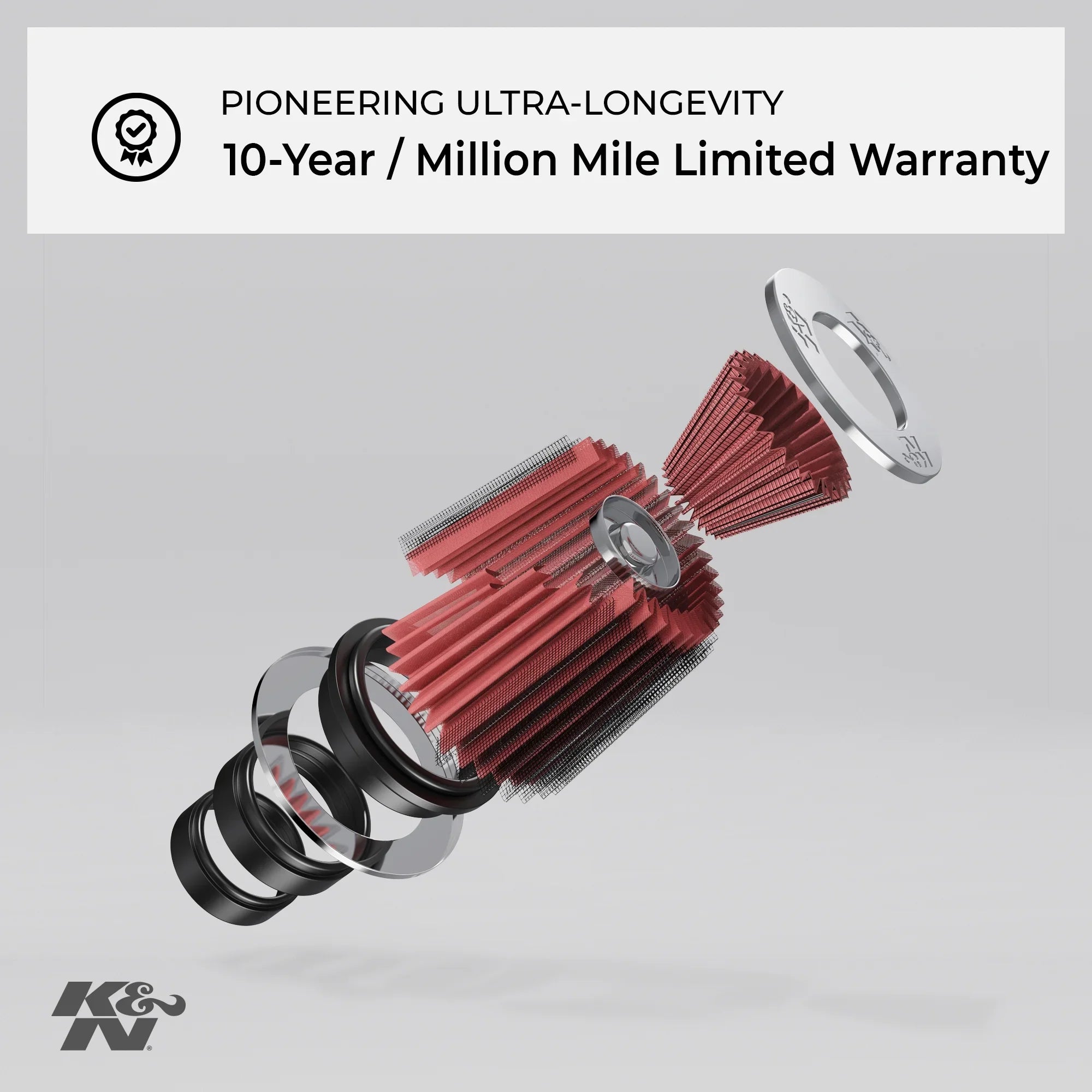 Performance, High Filter, Engine Filter: E-3322 Air K&N Premium, Washable, Duty: Heavy Industrial Replacement