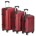Wine Trolley TSA Lock, Luggage Red, 3-Piece with Set ABS