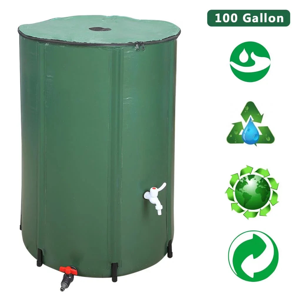 Downspout UBesGoo Storage System Tank, Rain Barrel, Collection Portable 100 Rainwater Gallon Collapsible Water