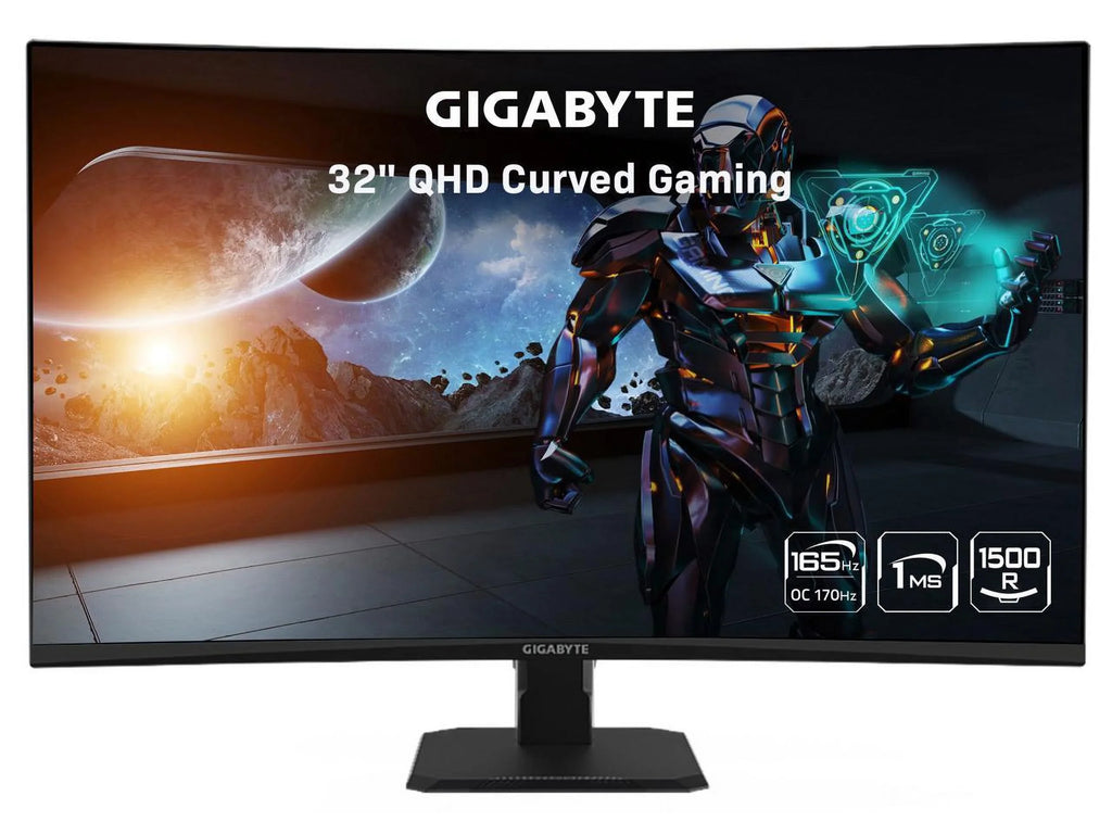 Time, Monitor, Port HDMI Response Gaming GS32QC VA Display, 165Hz 2560x1440 Ready, (MPRT) GIGABYTE 1x 1.4, 2.0 1440P HDR 2x 1500R 31.5" Display Curved 1ms