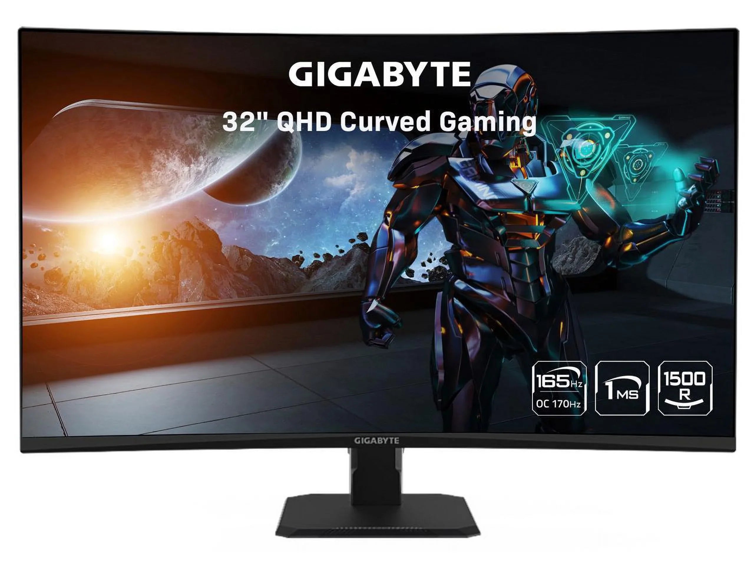 Time, Monitor, Port HDMI Response Gaming GS32QC VA Display, 165Hz 2560x1440 Ready, (MPRT) GIGABYTE 1x 1.4, 2.0 1440P HDR 2x 1500R 31.5" Display Curved 1ms