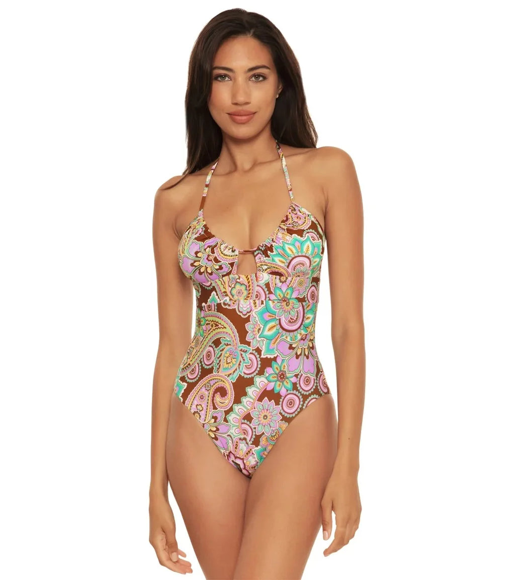 Becca One-Piece by Rebecca Way Multi US Groovy MULTI Virtue Swimsuit, Large