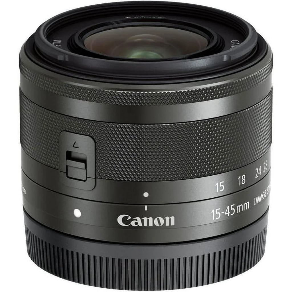 15-45mm STM f/3.5-6.3 Basic Lens - (Graphite) Canon EF-M DealExpo IS Bundle