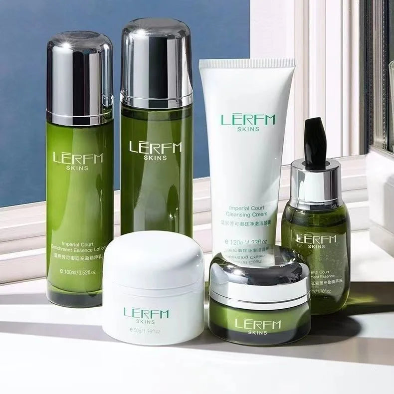 Face Toner Night Control 6Pcs Deep LERFM Whitening Beauty Skincare Products Cleaning Firming Day Serum Oil Set Cream Pores Face