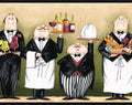Wallpaper Chef FFM10214b Kitchen Waiters 879587 Border Whimsical Sage