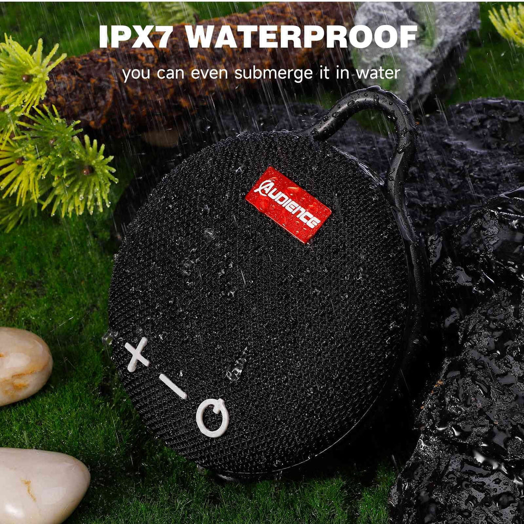 Boat, Bluetooth with Biking 20H Clip, Speaker Black Big Stylo Sound, for IPX7 Punchy Compact UrbanX Speaker Pack Waterproof Wireless with Bass, LG 5 Audience Pool, Series Beach, & Playtime, 2