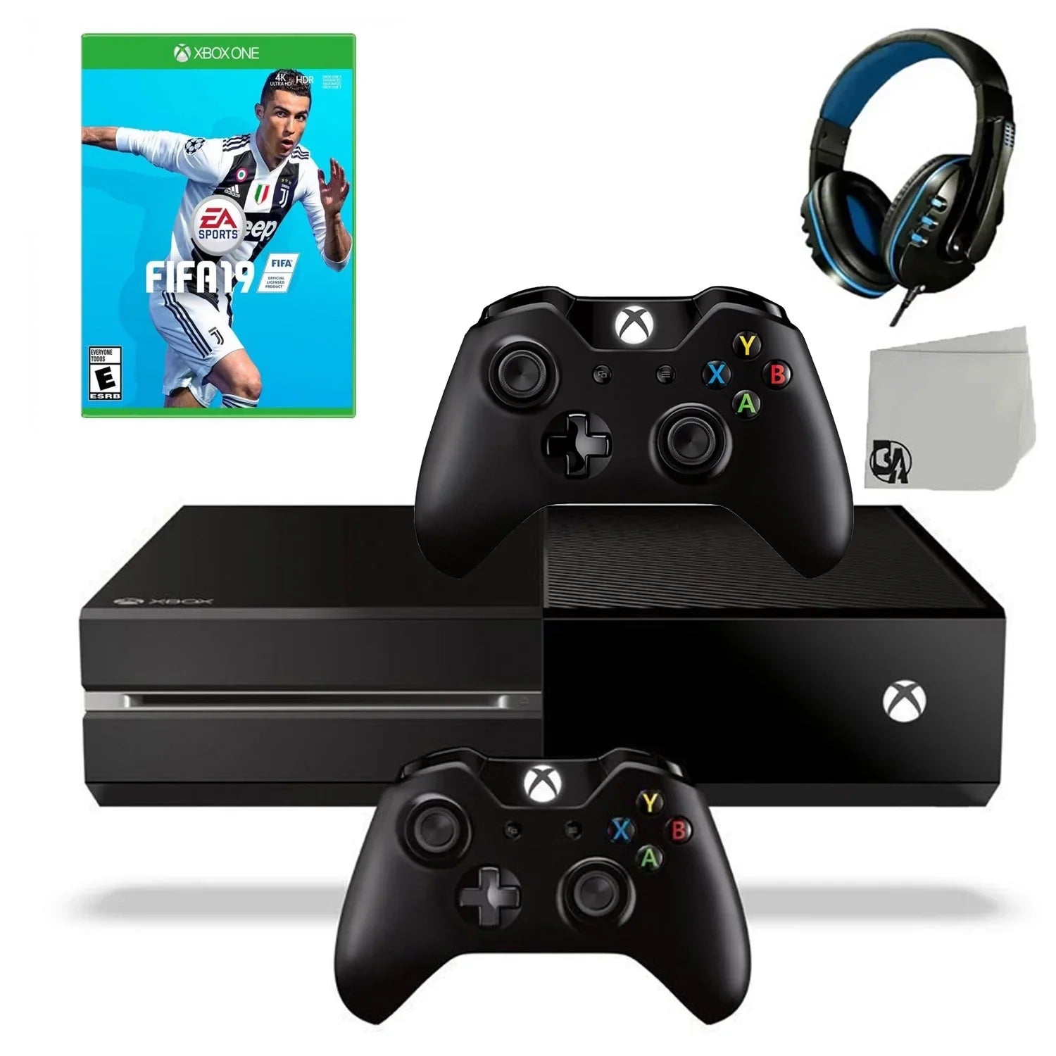 With Original One Used BOLT Gaming 2 Included Console Game Controller FIFA-19 Bundle Headset 500GB Microsoft AXTION Black Xbox