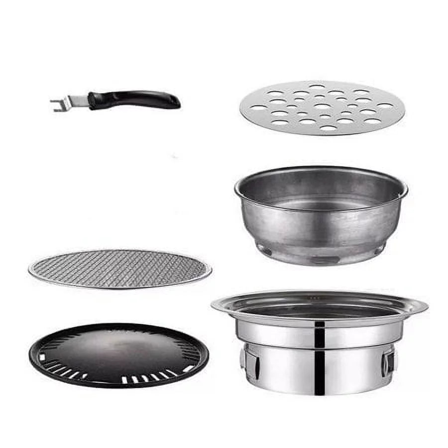 Table Barbecue Picnic Japanese Hibachi BBQ Cooker Korean Stove Stainless Grill