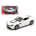 Aston 1/24 Model by Diecast White Motormax V12 Pearl Vantage Car Martin