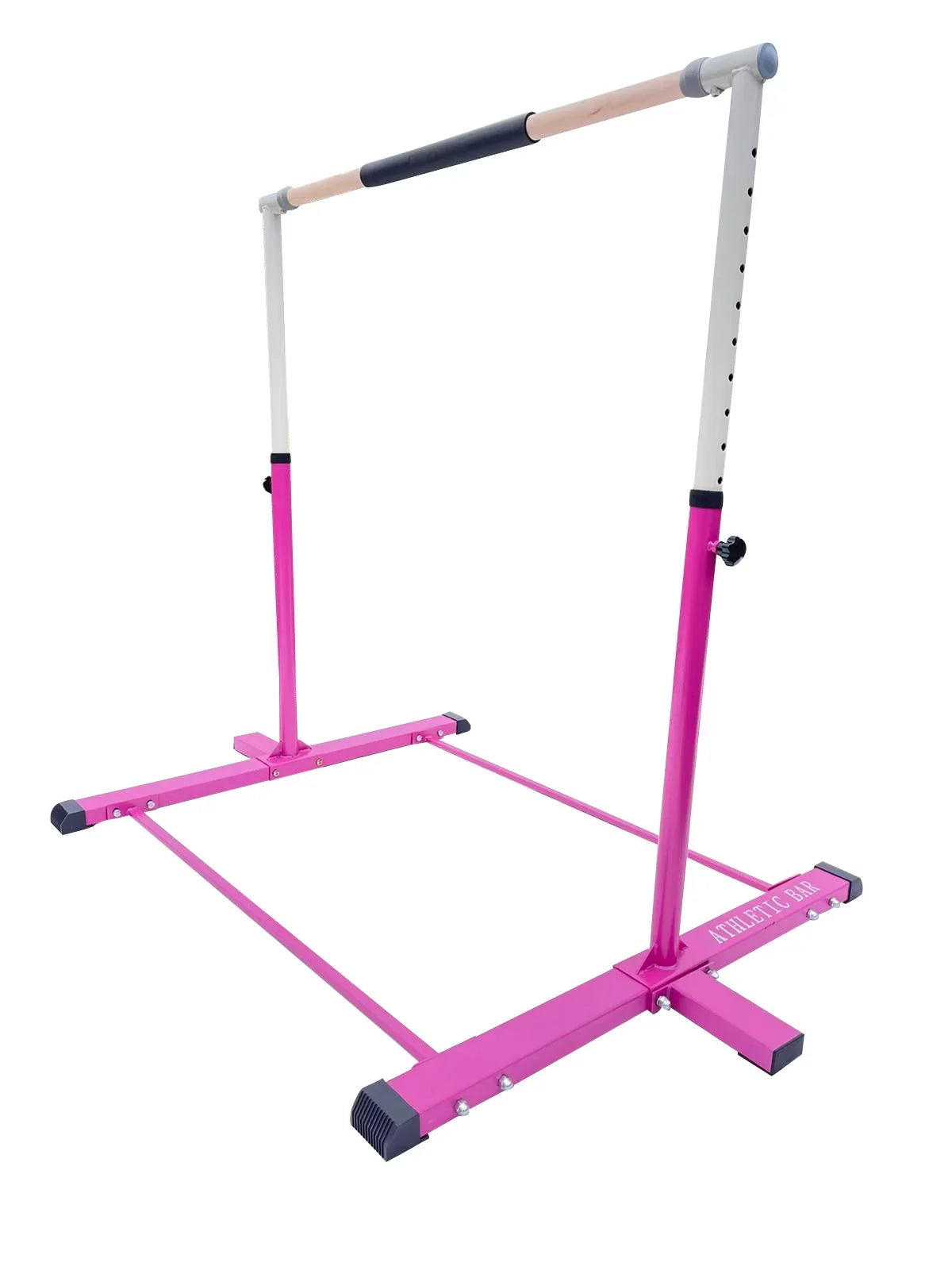and 3 Bar for Junior Horizontal Bar Mat Bar, Handrail, Cushioned Expandable to FT Athletic Gymnastics Bar 5 6’x4’ Bar Kids Training Gymnastic with Pink Height Adjustable Kip Gymnasts for Gymnastics