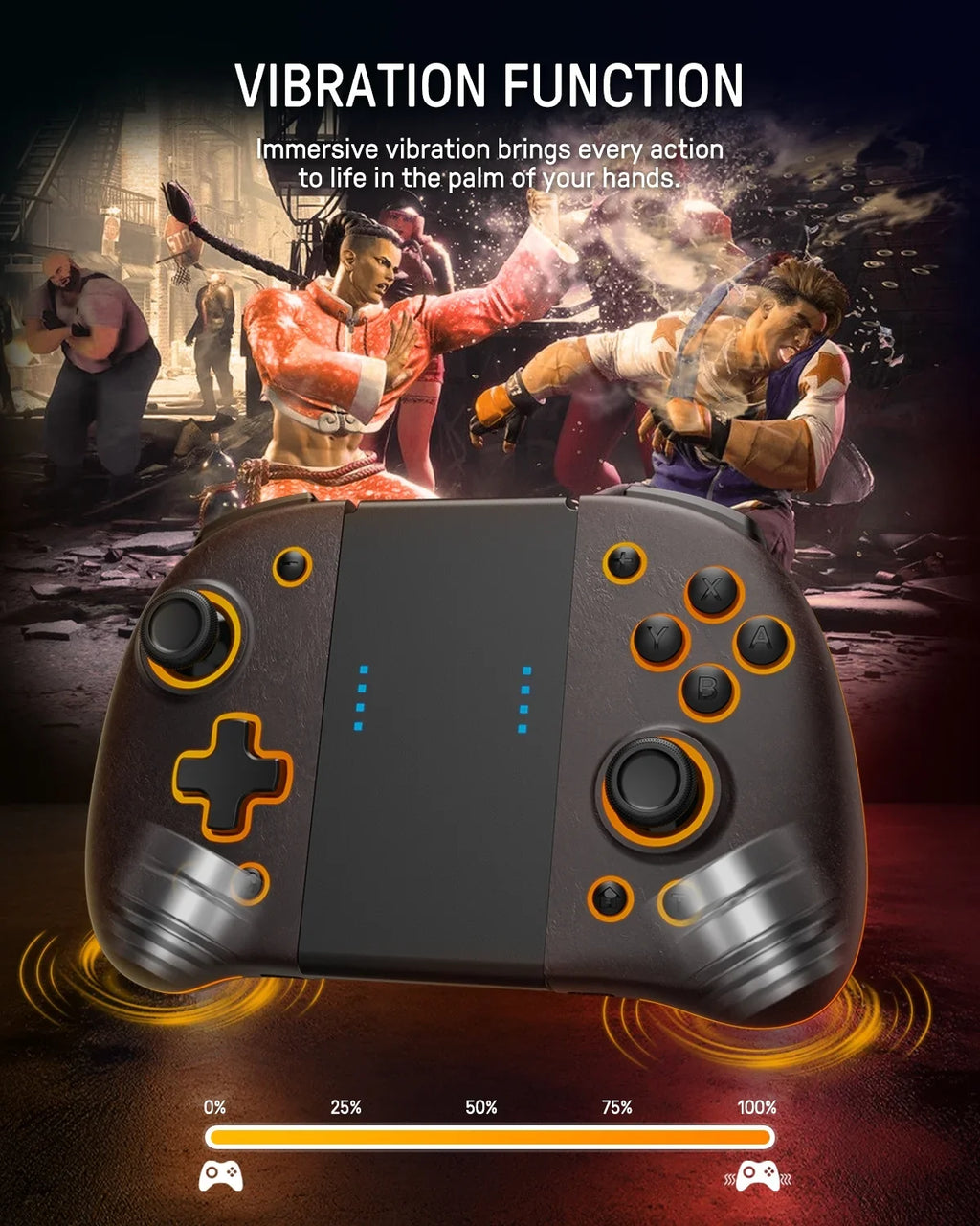 LED Handheld Compatible Controller Controller Brown - Fans for Colors/Paddle/Turbo Switch Zelda with with Joypad Sheikah for Funlab Switch/OLED, Nintendo Ergonomic 7 Mode Luminous