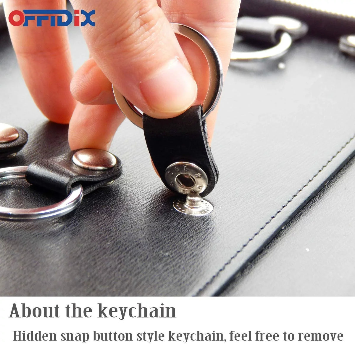 Menus for PU Organizer Estate Case Key Card Leather Car OFFIDIX Service Sales,Hotel Portable Real Holder Cabinet,8-Key Key Hooks Business Zippered Portable Padfolio Executives,
