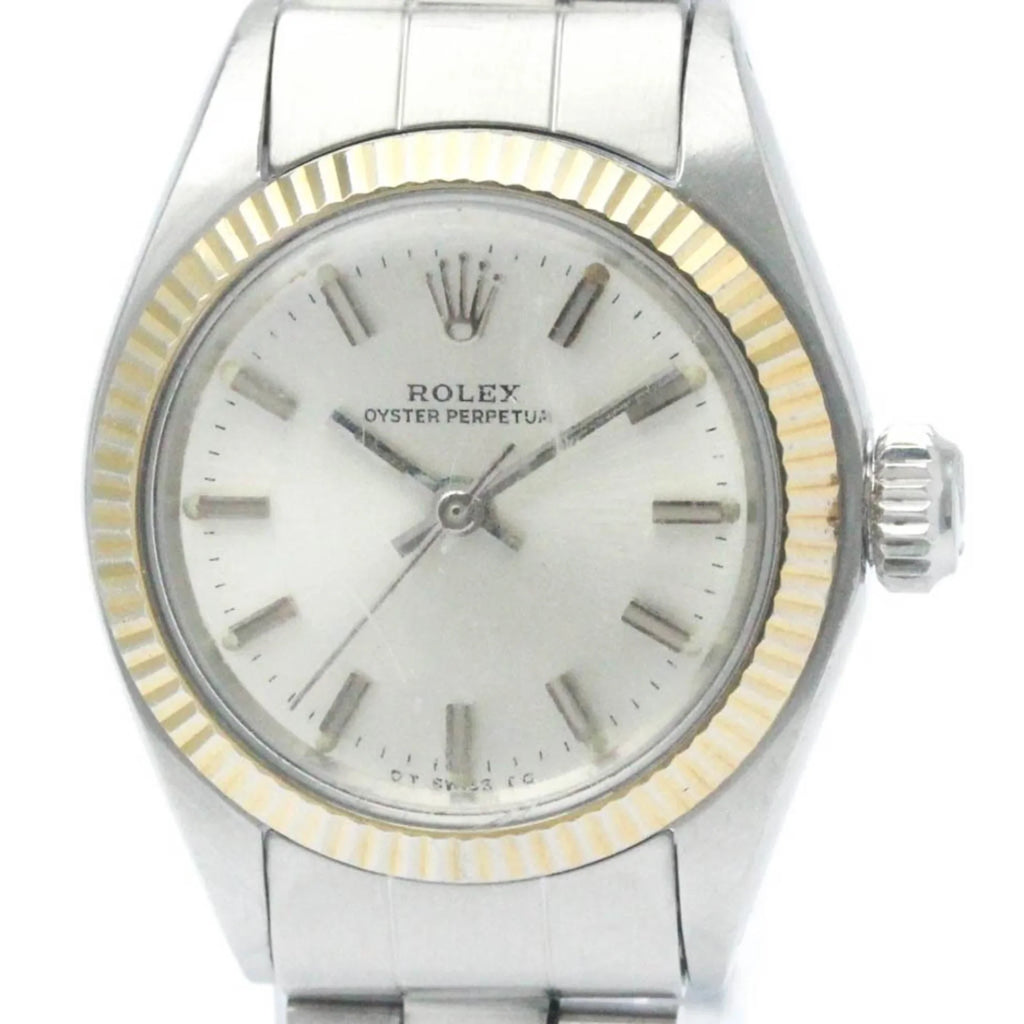 Vintage (Fair) Watch Pre-Owned Oyster White Ladies Steel 6719 Gold ROLEX BF565449 Perpetual