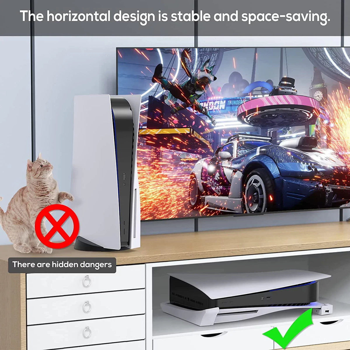 2.0 USB Console Playstation Edition Base and Stand Charging Port Extension Digital for Horizontal Port,Compatible 4-Port & Hub with Skate 5 Data USB with 3 &1 Holder 5 Playstation Disc