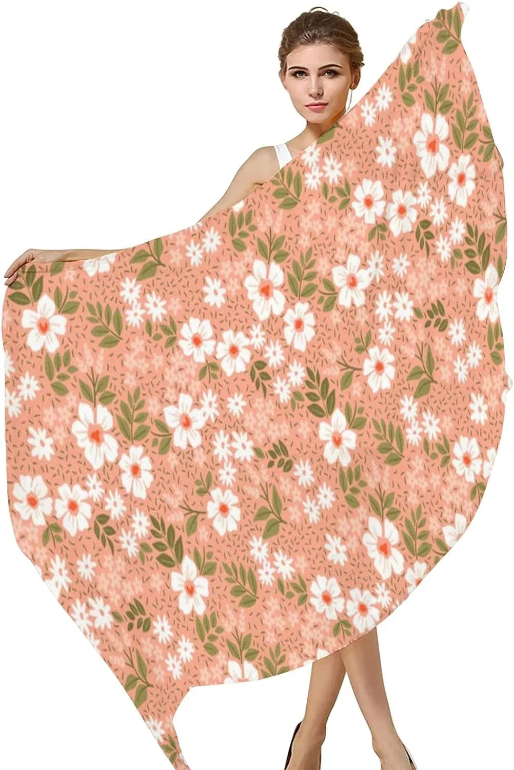 Hyjoy Scarves Cute Neck Shawl in Floral Small Flowers for Wrap Scarf Pattern Lightweight Long Girls Women Silk the