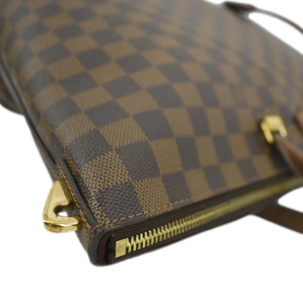 Tote Damier Brown VUITTON LOUIS Pre-owned Bag Belmont Ebene