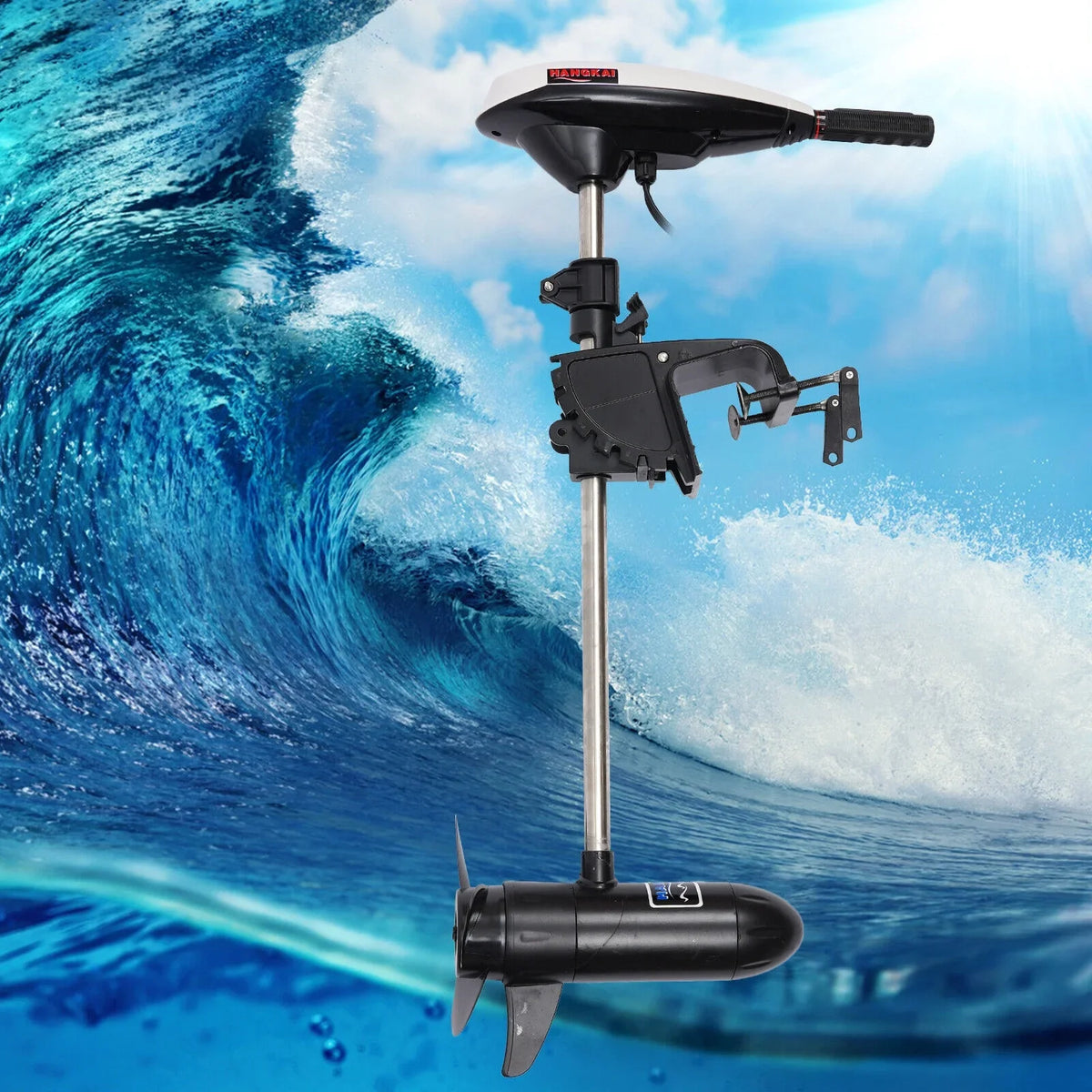 12V Boat Heavy Duty Electric Motor Engine 45LBS HANGKAI Trolling Motor Outboard