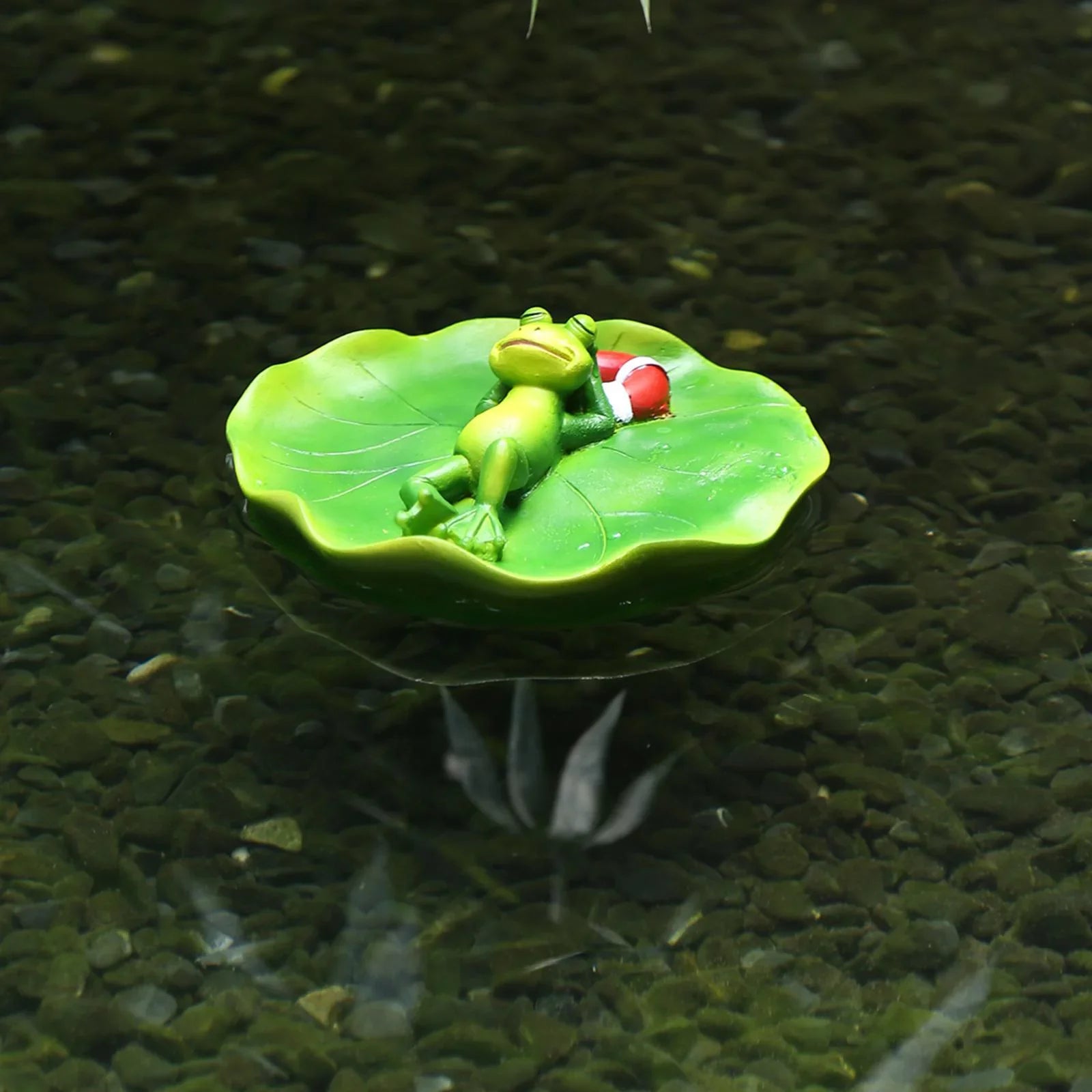 Decor Pool Ornament for Animals Office Tabletop DIY Water Simulation Crafts Frog Floating Accessories Statue Figurine Shelf Garden