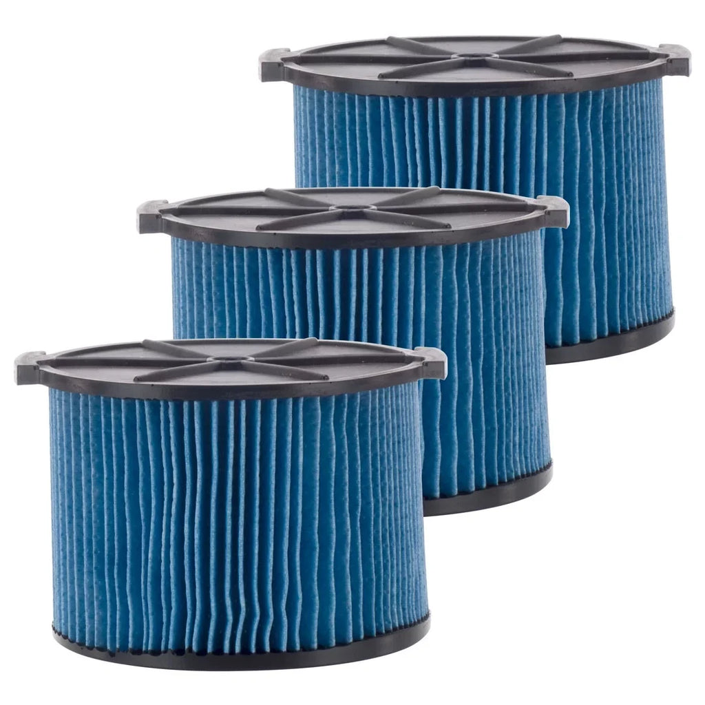 & Wet Part Compatible Dry 26643 VF3500 3-4.5 Vacuums Replacement 3-Layer Dust Filter Gallon Portable RIDGID with Fine 3 Cartridge Pack