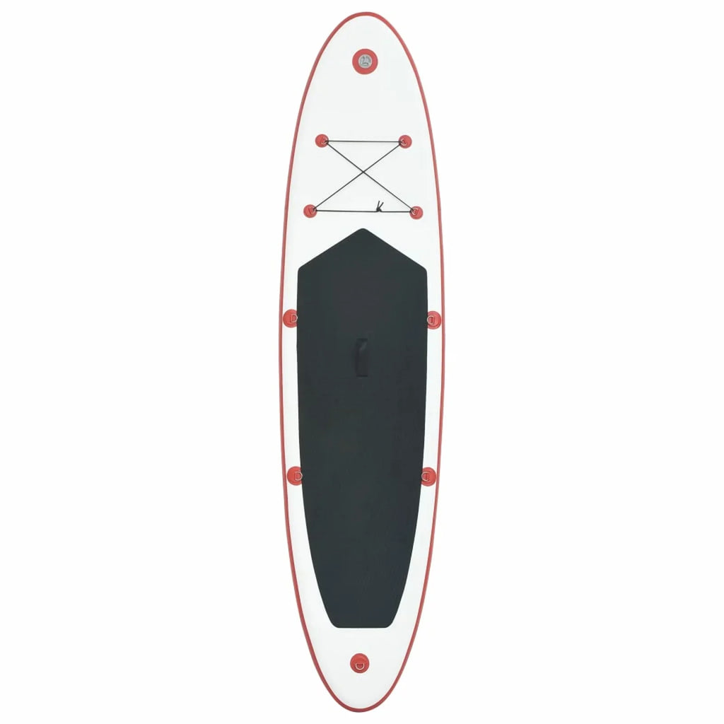 White Inflatable Red Paddleboard Set MABOTO and