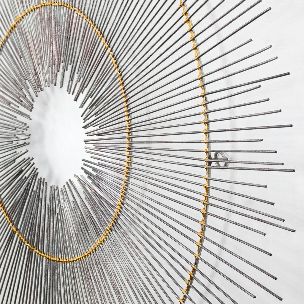 (36") Decor B.J. Sculpture Wall Art Starburst Decor by Keith American Metal Sunburst