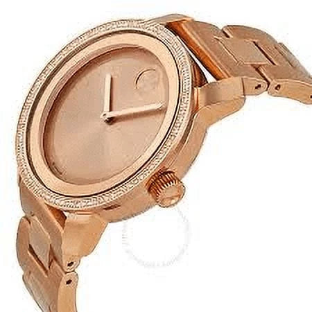 Rose Steel Watch Bold Gold Stainless IP Diamond Movado Ladies