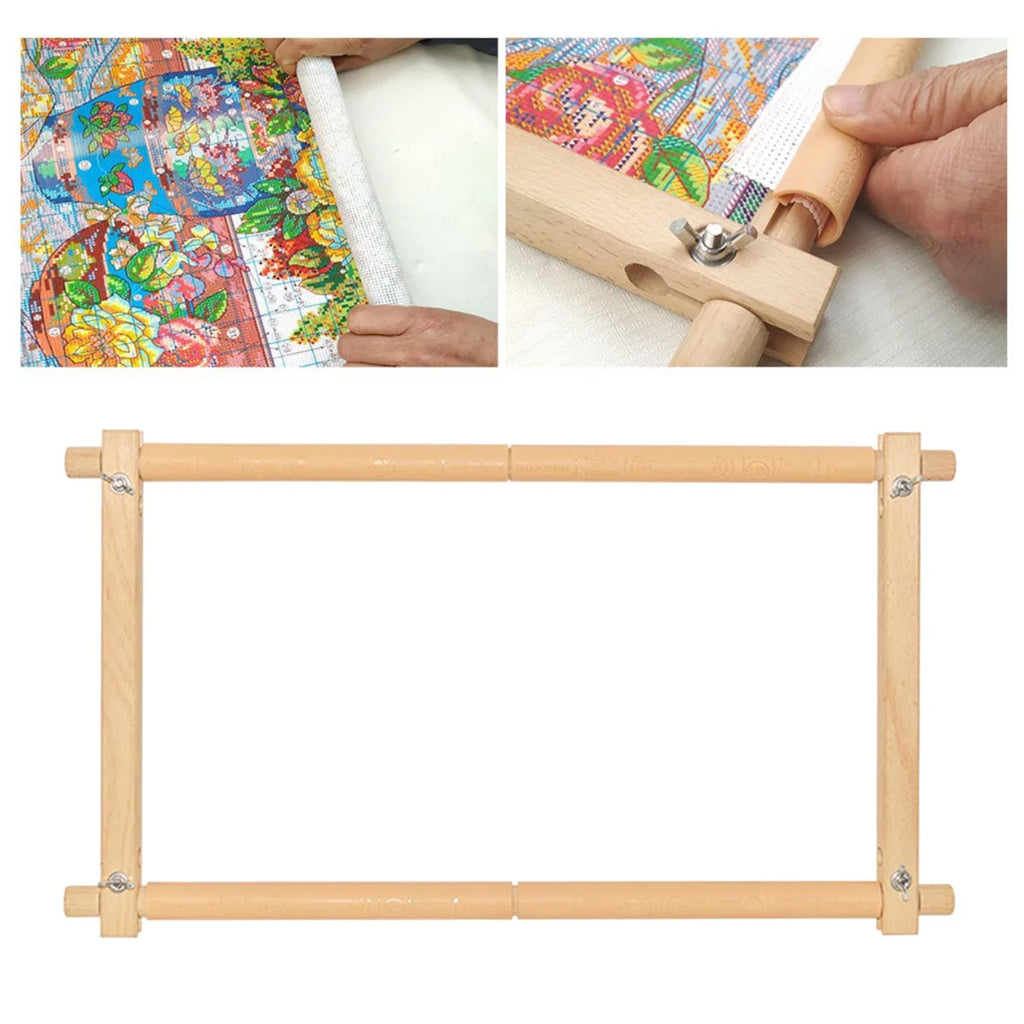 Embroidery Cross Stitch Frame Tapestry Scroll Holder Hoop 1X Quilting