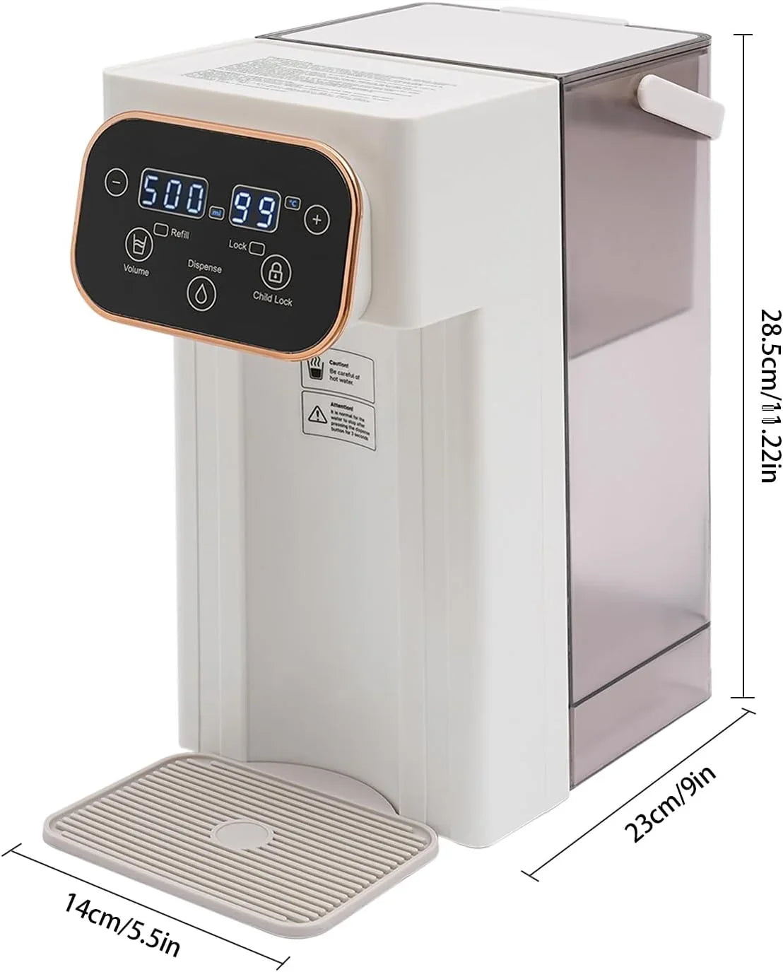 Hot Instant MIDUO Dispenser & Volume 12 Lock Water With Temperatures Filter Safety Temp Setting 8 High