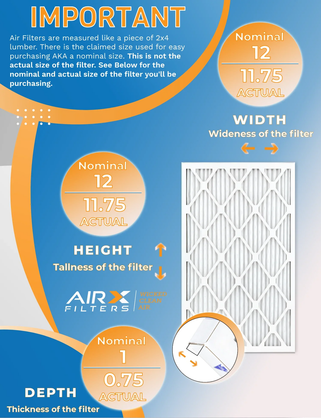 Air in Filters 1200 MPR FPR MPR AIRX to MERV Filter 12x12x1 by Pack of WICKED 7 12 USA Made 1000, - Rating, Comparable AIR. 11 CLEAN FILTERS & Furnace
